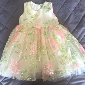 Lola + The Boys Cream and Pink Floral Dress